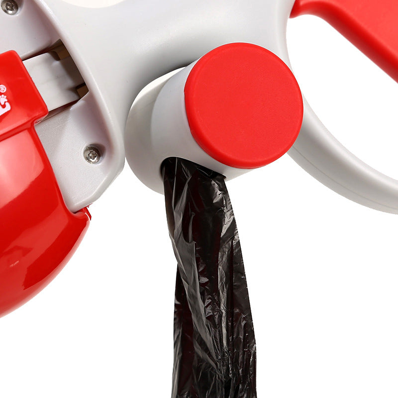 Dog poop scooper with cleaning bags