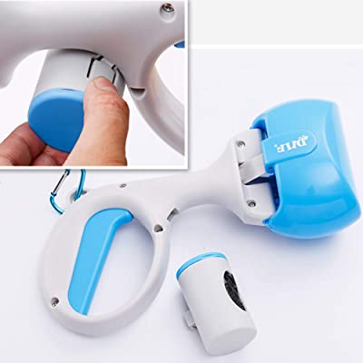 Dog poop scooper with cleaning bags