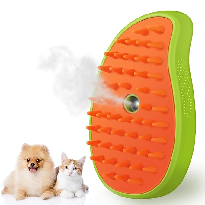 Steam Brush for Pet Shedding hair, 3 in 1 Steam Brush