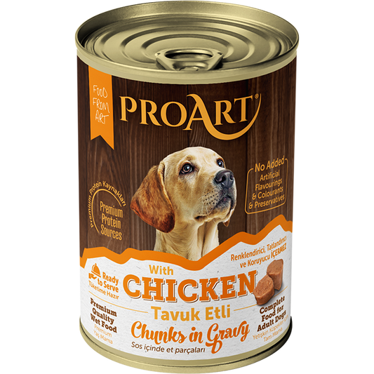 ProArt Wet Food Chunks in Gravy with Chicken for Adult Dogs 400gm