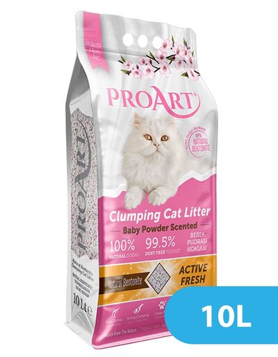 ProArt Baby Powder Scented Clumping Cat Litter 10L