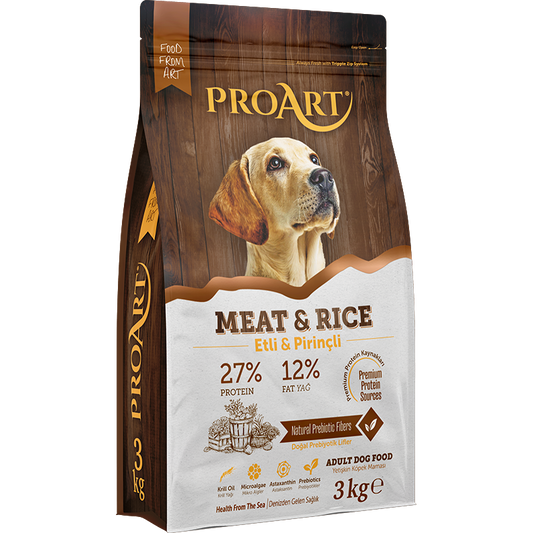 ProArt dog dry food Meat&Rice flavor 3kg