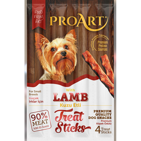 ProArt Chewable Treat Sticks with Lamb for Small Breed Adult Dogs 4 sticks